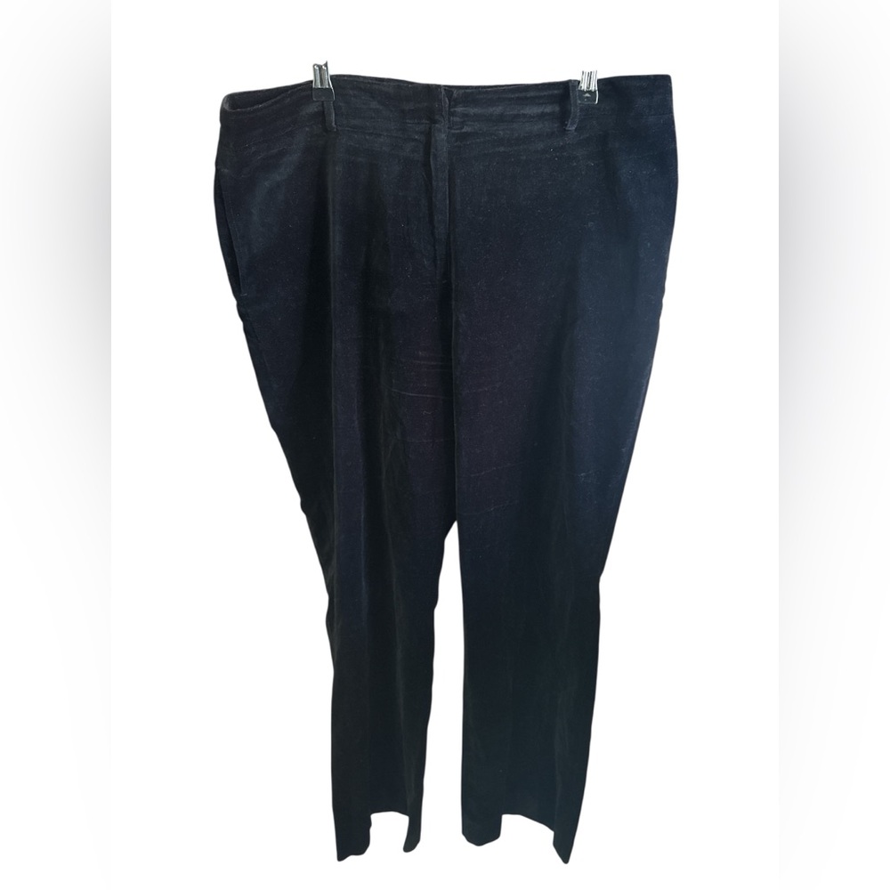 Merona Dark Black Velvet Pants Women’s Size 16 100% Cotton Casual with Pockets